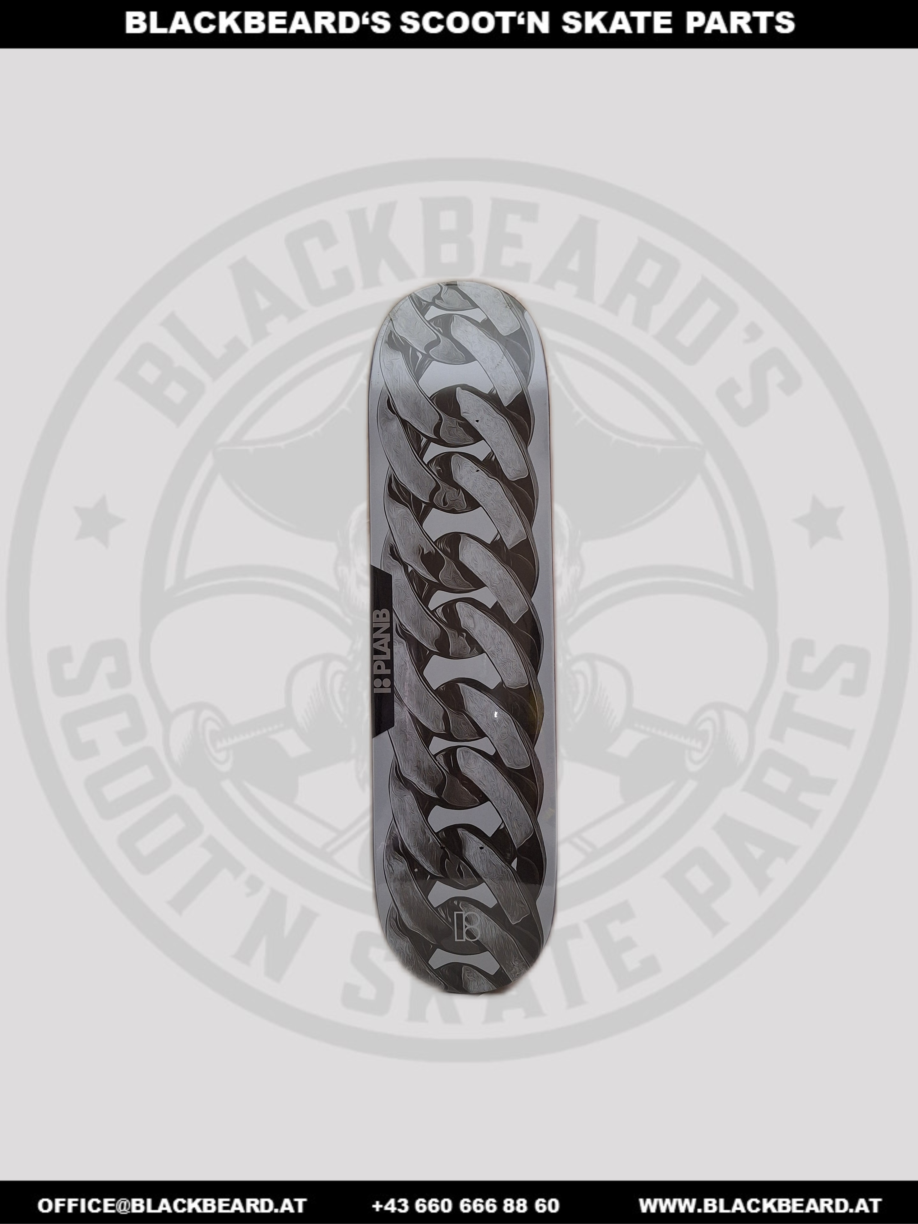 Deck, Plan B, Chain Silver 8.0"x31.75"