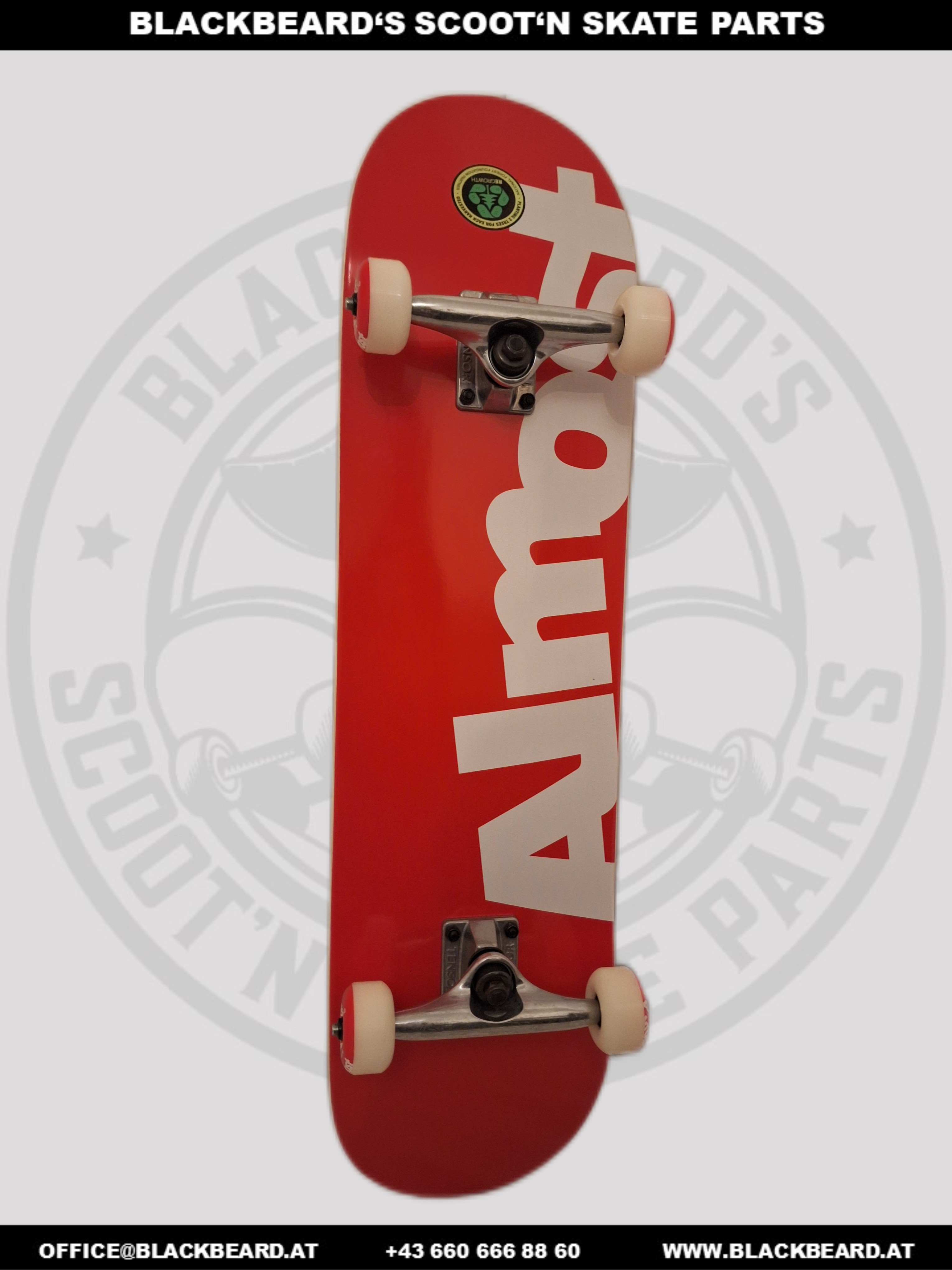 Skateboard komplett, Almost Side Pipe Red, 8,125x31,70 Skateboard komplett, Almost Side Pipe Red, 8,125x31,70