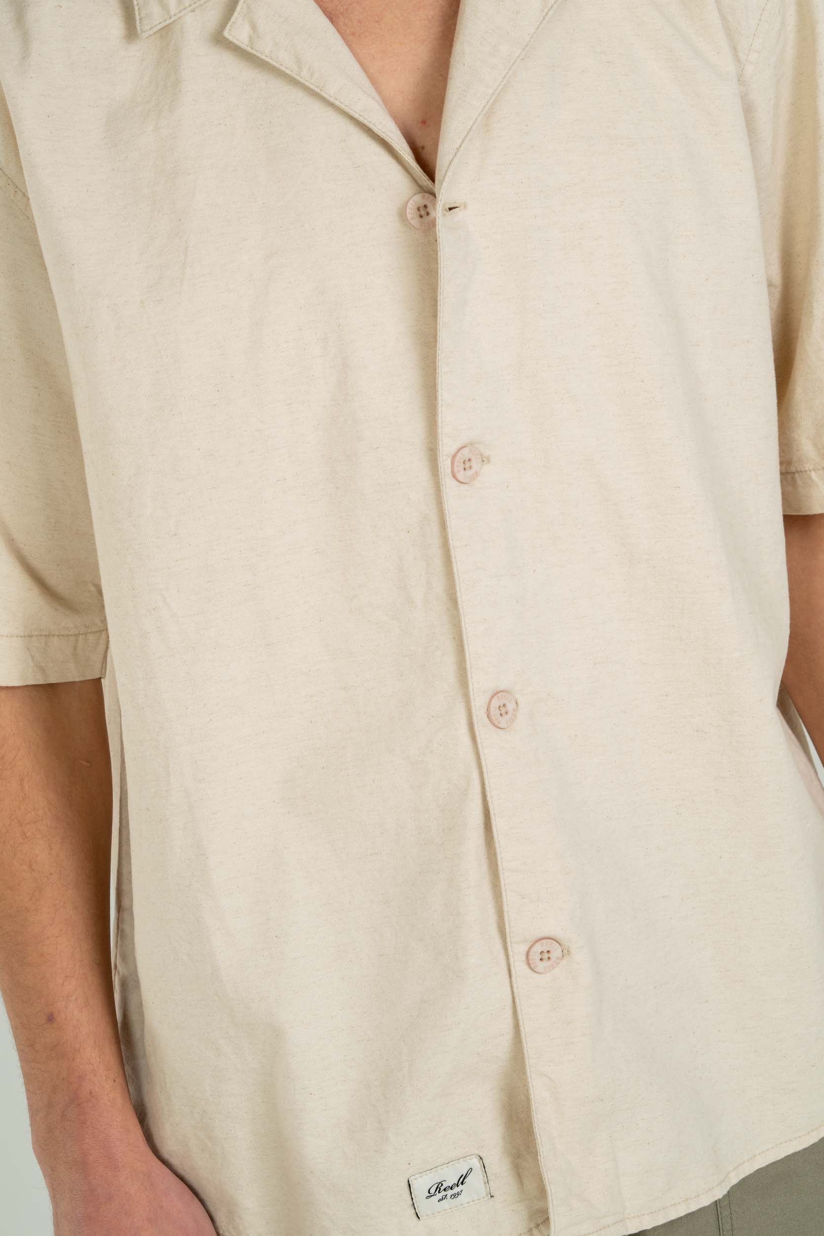 Hemd, Reell, Resort Shirt, nature, XL