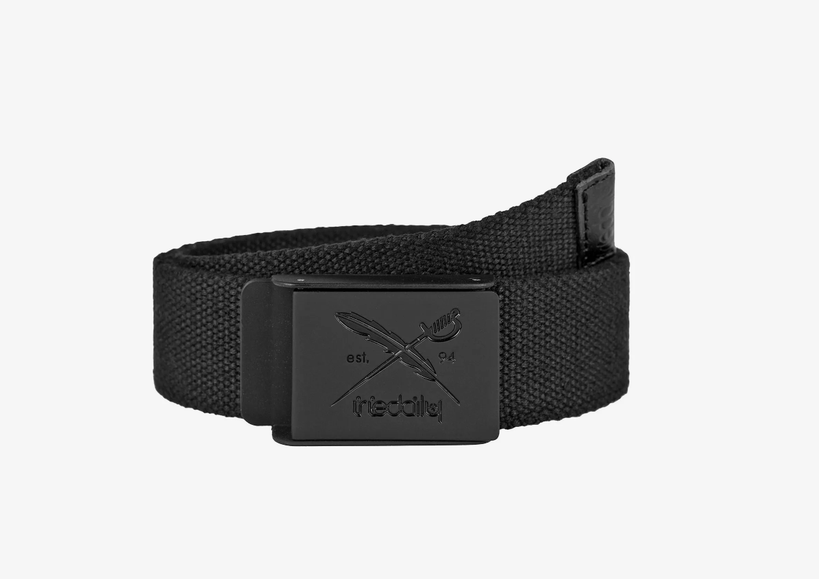 Gürtel, Iriedaily, Flag Rubber, schwarz Gürtel, Iriedaily, Flag Rubber, schwarz