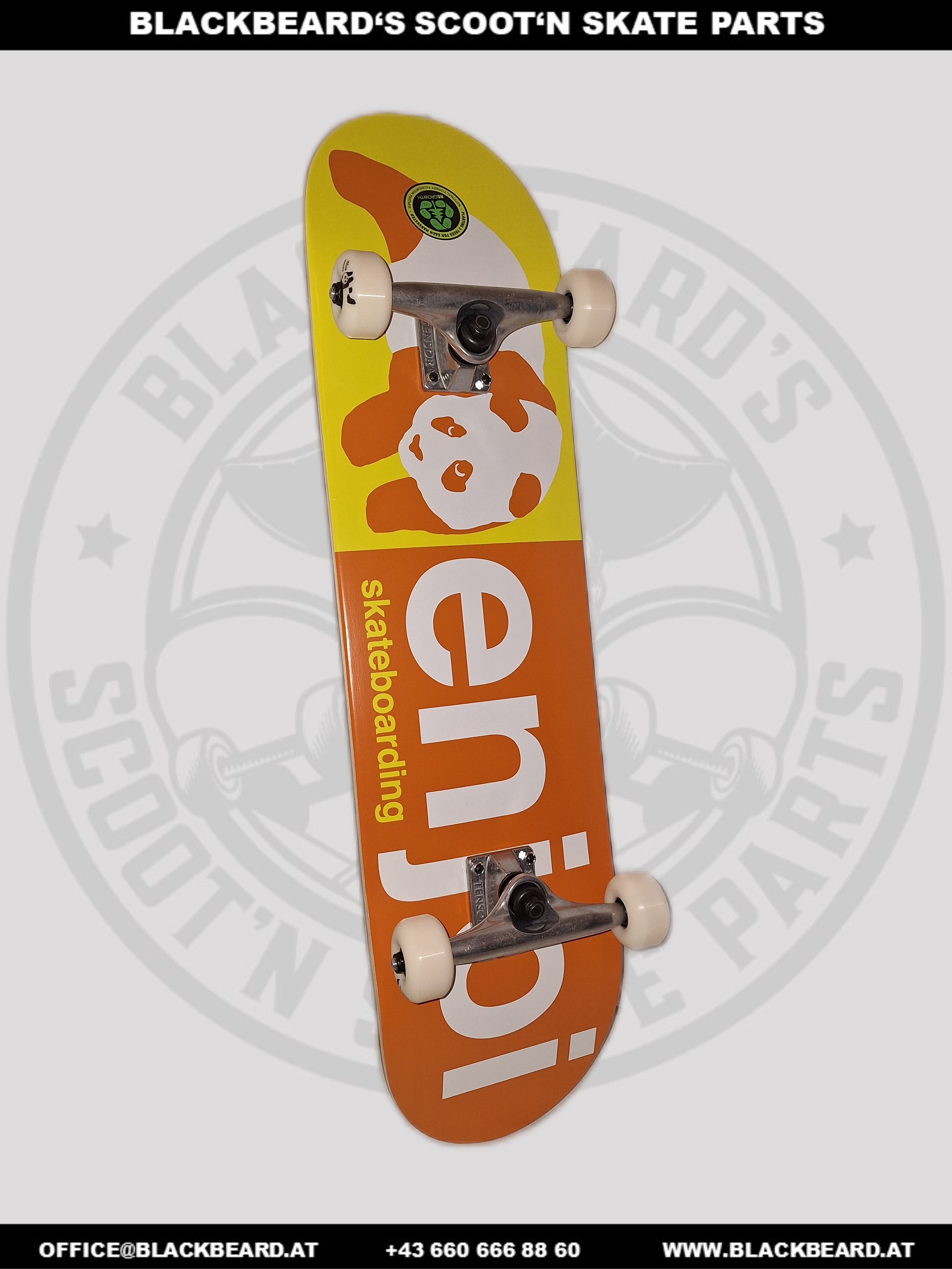 Skateboard komplett, Enjoi Half And Half Orange, 8,00x31,60