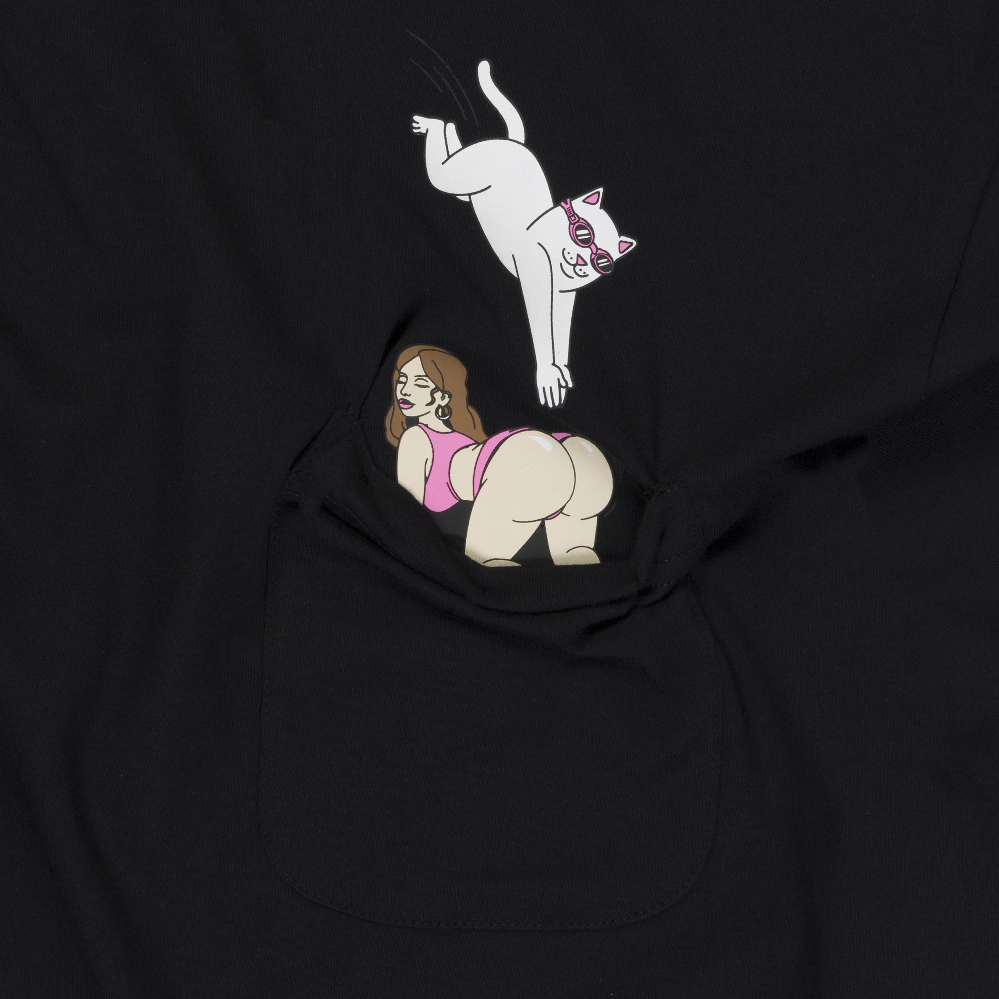 T-Shirt kurzarm, RipnDip, Jumpin In Pocket