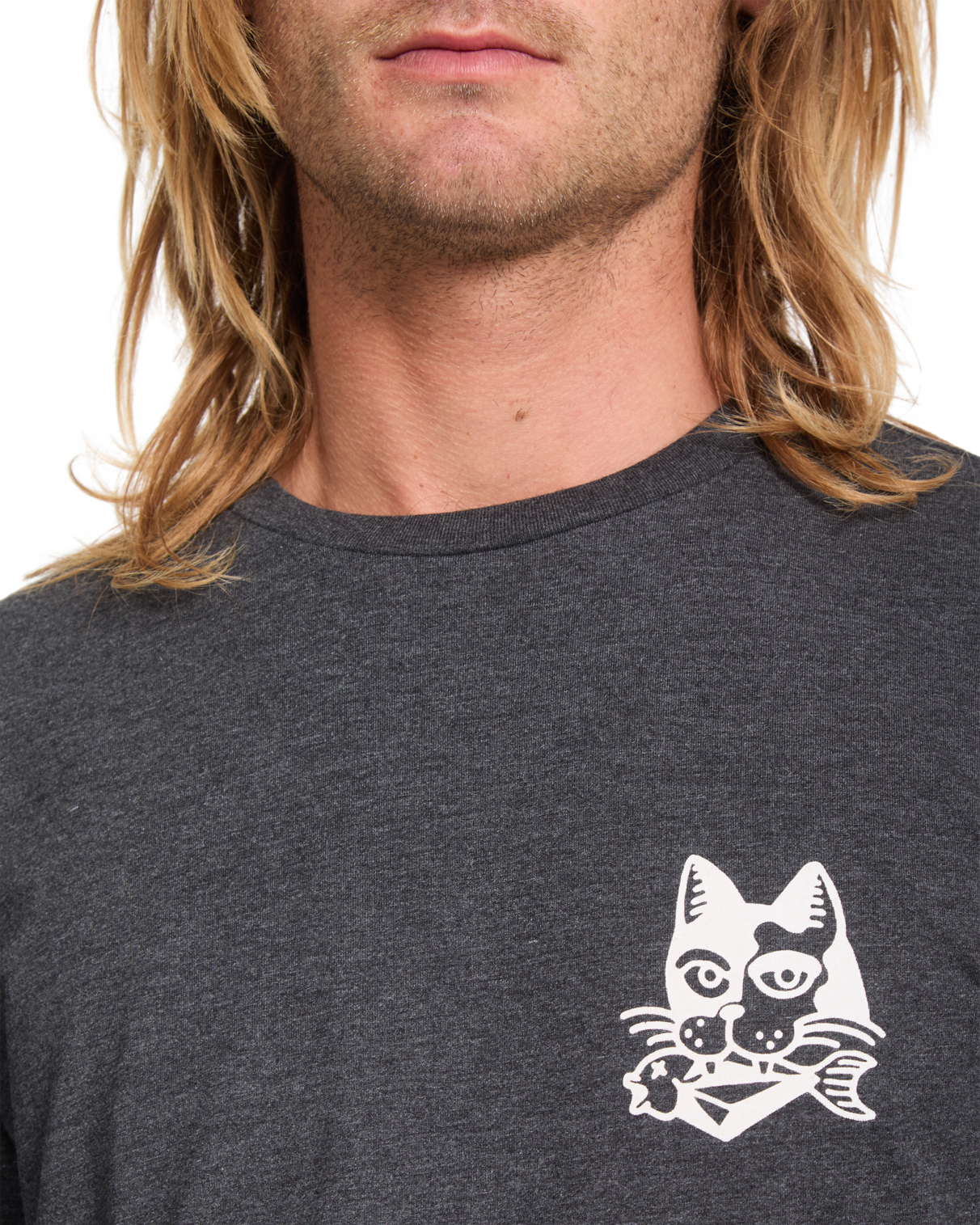 T-Shirt kurzarm Volcom Tasty heather black L