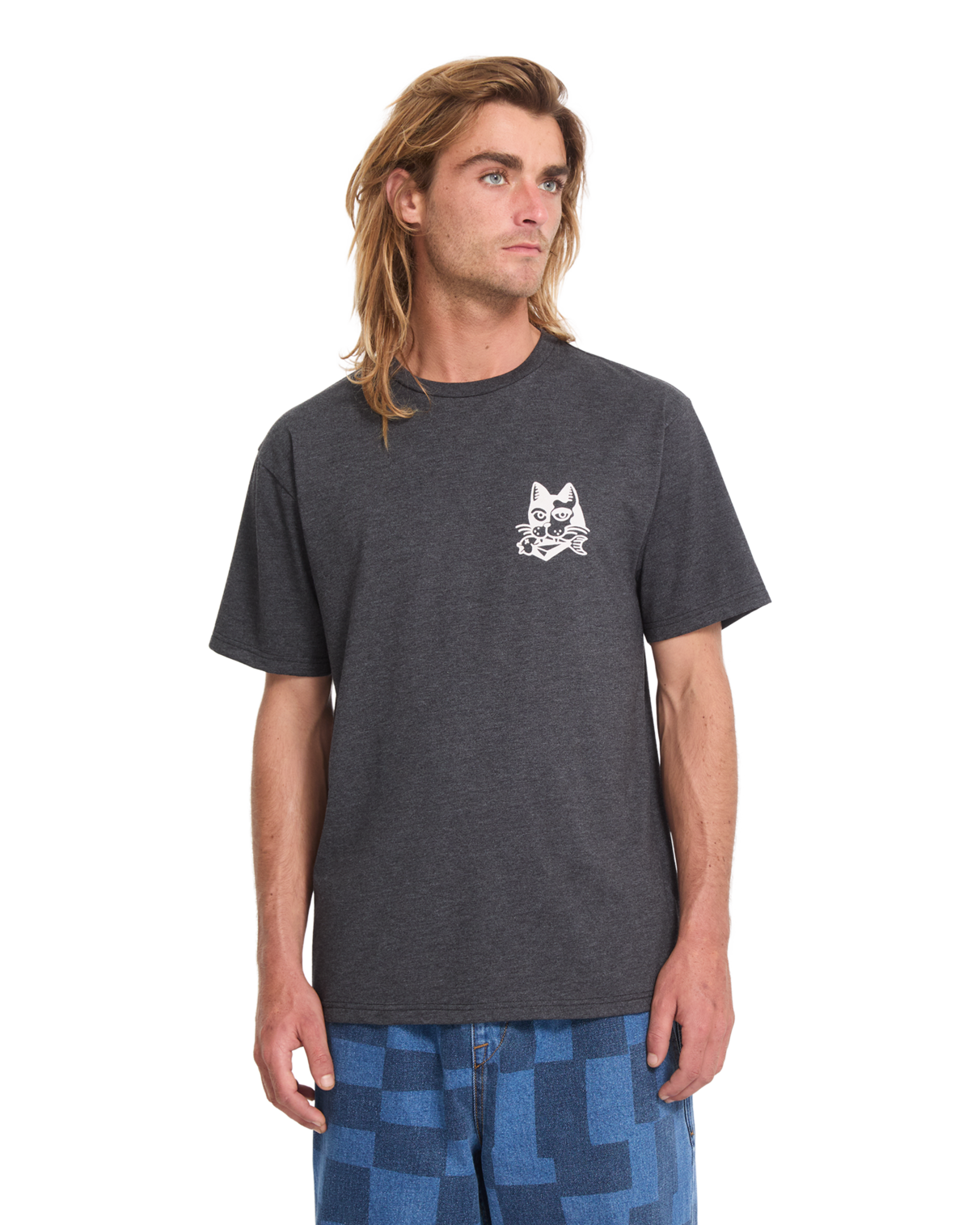 T-Shirt kurzarm Volcom Tasty heather black L