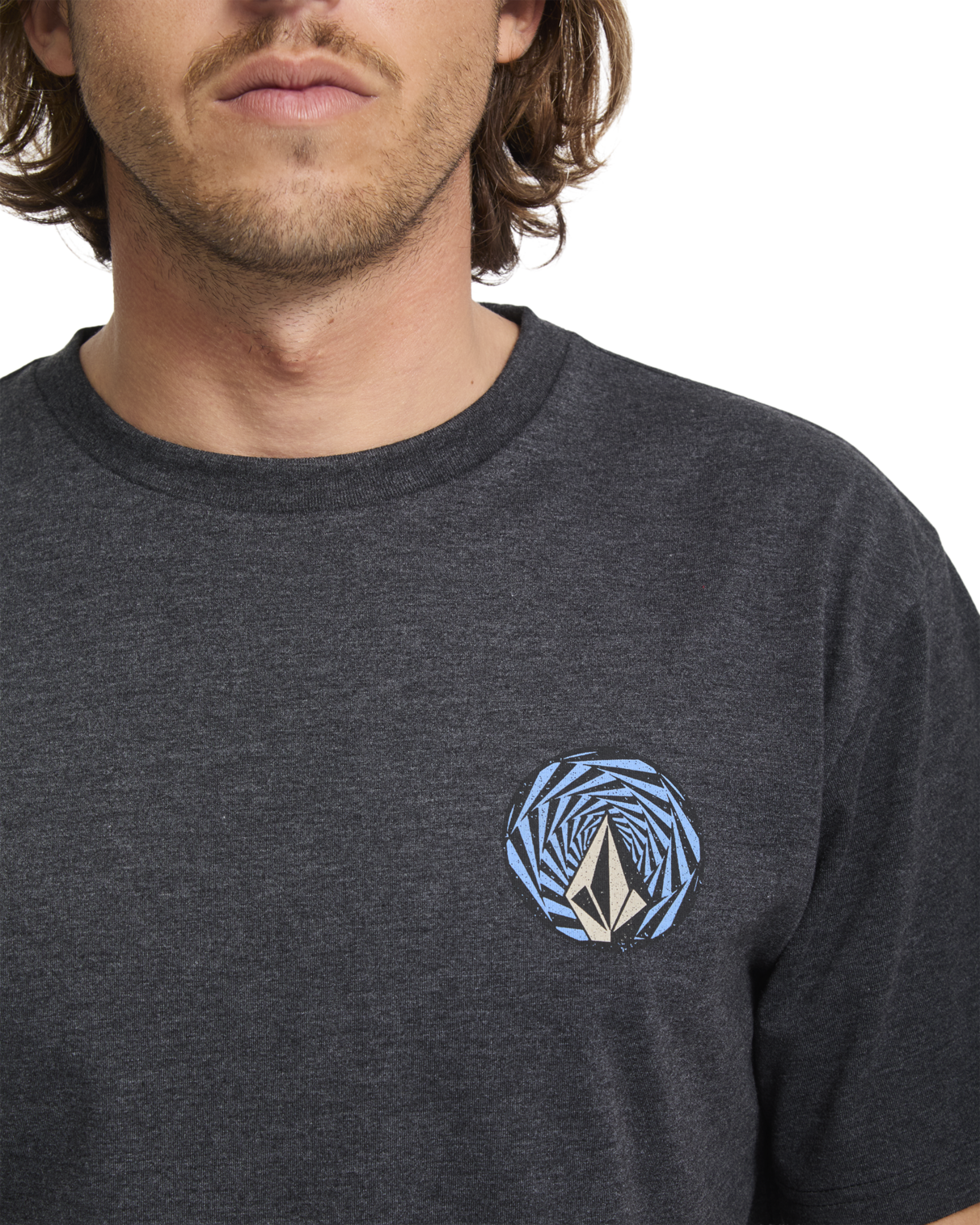 T-Shirt kurzarm Volcom Ringstone heather black L